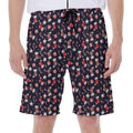 Watercolor Merry Christmas Pattern Print Men's Beach Shorts