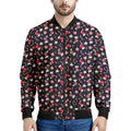 Watercolor Merry Christmas Pattern Print Men's Bomber Jacket