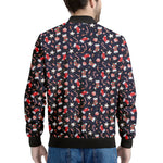 Watercolor Merry Christmas Pattern Print Men's Bomber Jacket