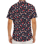 Watercolor Merry Christmas Pattern Print Men's Deep V-Neck Shirt