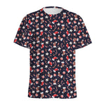 Watercolor Merry Christmas Pattern Print Men's Sports T-Shirt