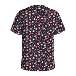 Watercolor Merry Christmas Pattern Print Men's Sports T-Shirt