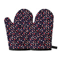 Watercolor Merry Christmas Pattern Print Oven Mitts