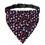 Watercolor Merry Christmas Pattern Print Over The Collar Dog Bandana