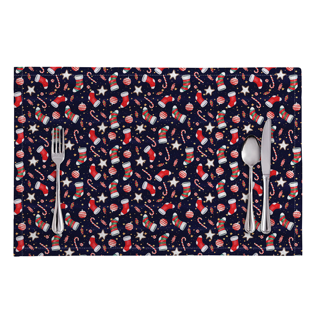 Watercolor Merry Christmas Pattern Print Placemat