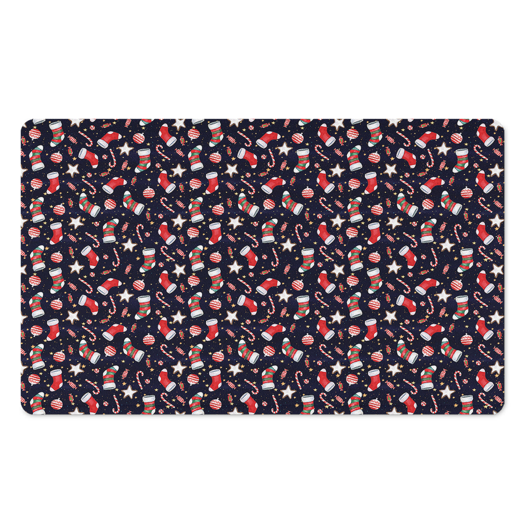 Watercolor Merry Christmas Pattern Print Polyester Doormat