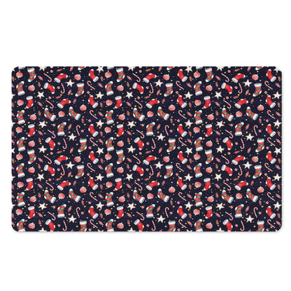 Watercolor Merry Christmas Pattern Print Polyester Doormat