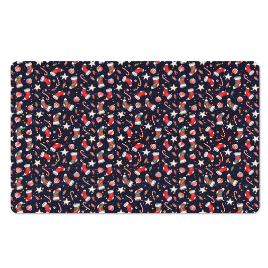 Watercolor Merry Christmas Pattern Print Polyester Doormat