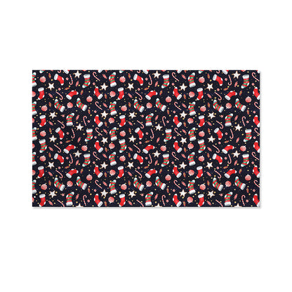 Watercolor Merry Christmas Pattern Print Polyester Flag