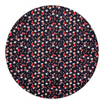 Watercolor Merry Christmas Pattern Print Round Blanket