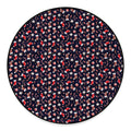 Watercolor Merry Christmas Pattern Print Round Floor Mat