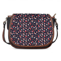 Watercolor Merry Christmas Pattern Print Saddle Bag