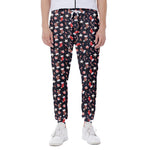 Watercolor Merry Christmas Pattern Print Scuba Joggers