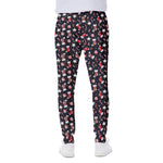 Watercolor Merry Christmas Pattern Print Scuba Joggers