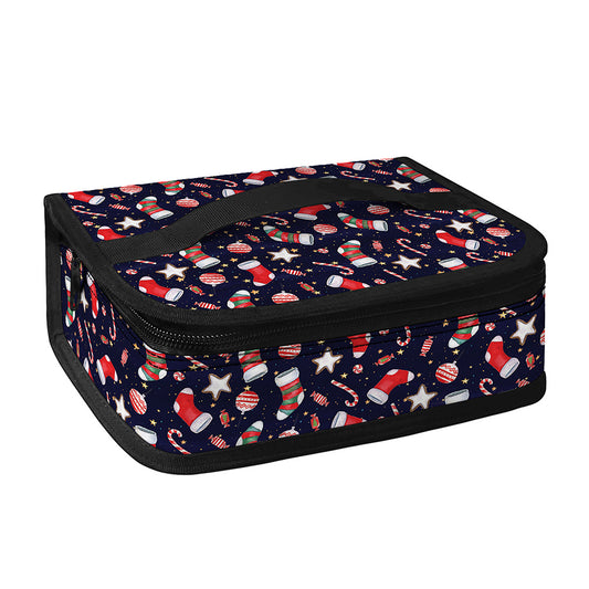 Watercolor Merry Christmas Pattern Print Small Lunch Bag