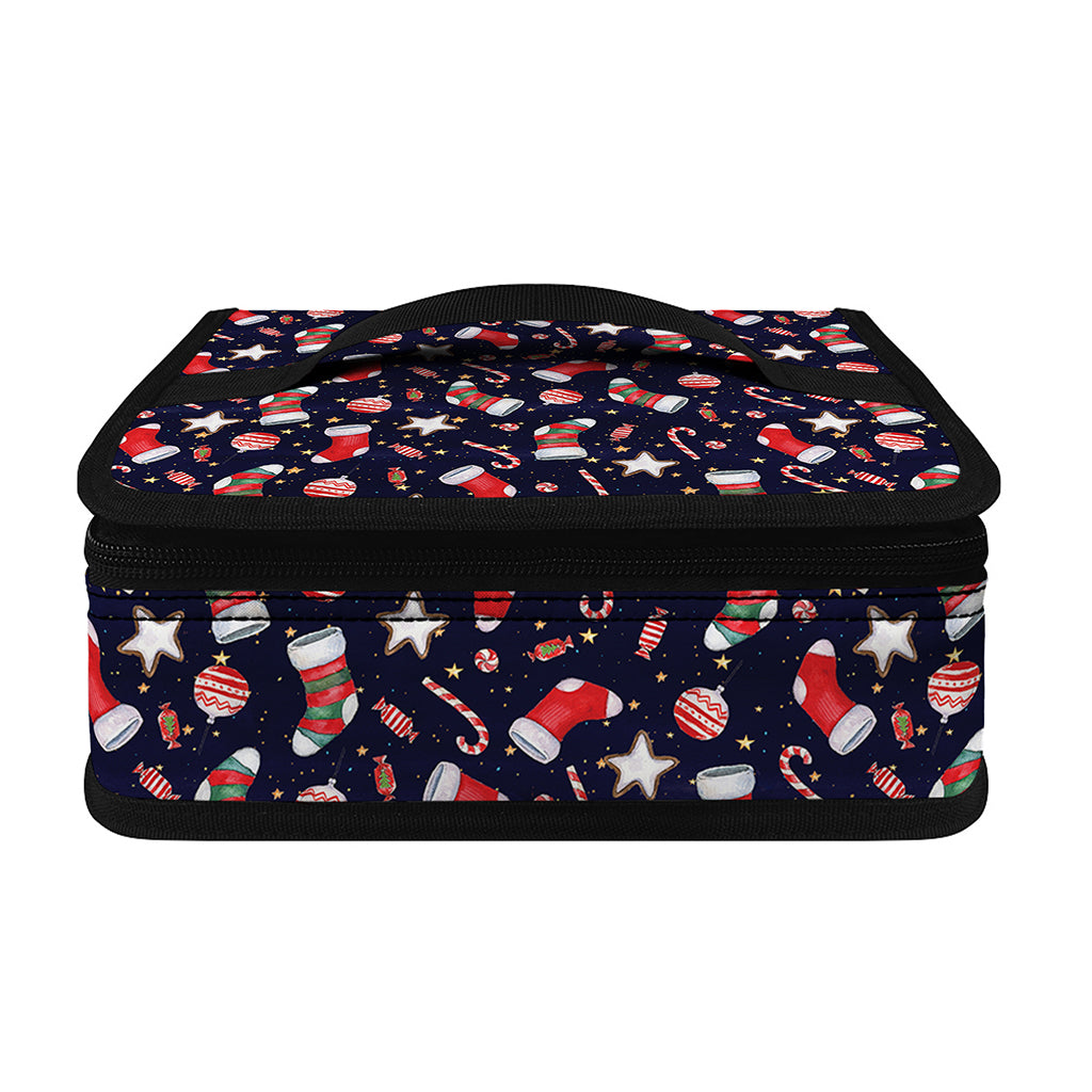 Watercolor Merry Christmas Pattern Print Small Lunch Bag