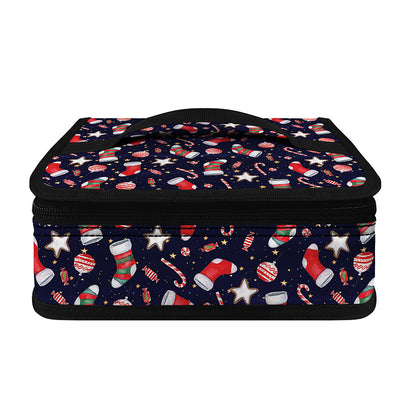 Watercolor Merry Christmas Pattern Print Small Lunch Bag