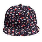 Watercolor Merry Christmas Pattern Print Snapback Cap