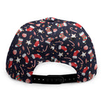 Watercolor Merry Christmas Pattern Print Snapback Cap