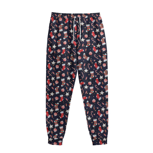 Watercolor Merry Christmas Pattern Print Sweatpants