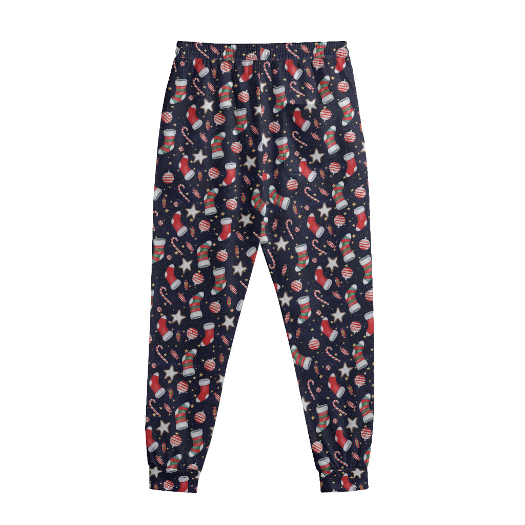 Watercolor Merry Christmas Pattern Print Sweatpants