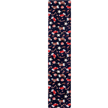 Watercolor Merry Christmas Pattern Print Table Runner