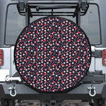 Watercolor Merry Christmas Pattern Print Tire Cover