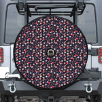 Watercolor Merry Christmas Pattern Print Tire Cover With Camera Hole