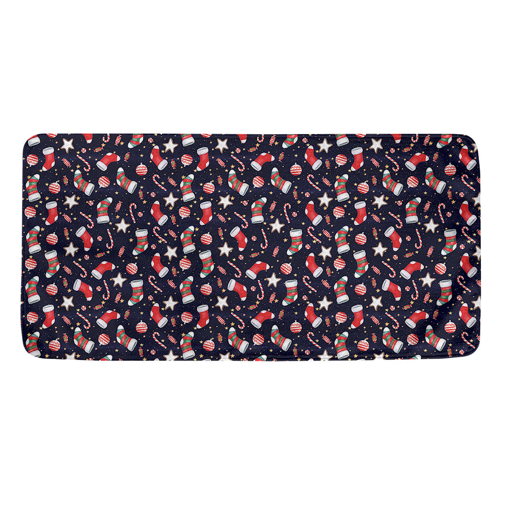 Watercolor Merry Christmas Pattern Print Towel