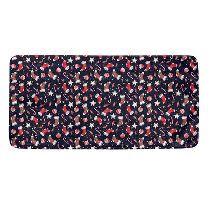 Watercolor Merry Christmas Pattern Print Towel