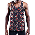 Watercolor Merry Christmas Pattern Print Men's Workout Tank Top