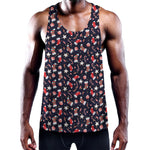 Watercolor Merry Christmas Pattern Print Training Tank Top