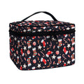 Watercolor Merry Christmas Pattern Print Travel Makeup Bag