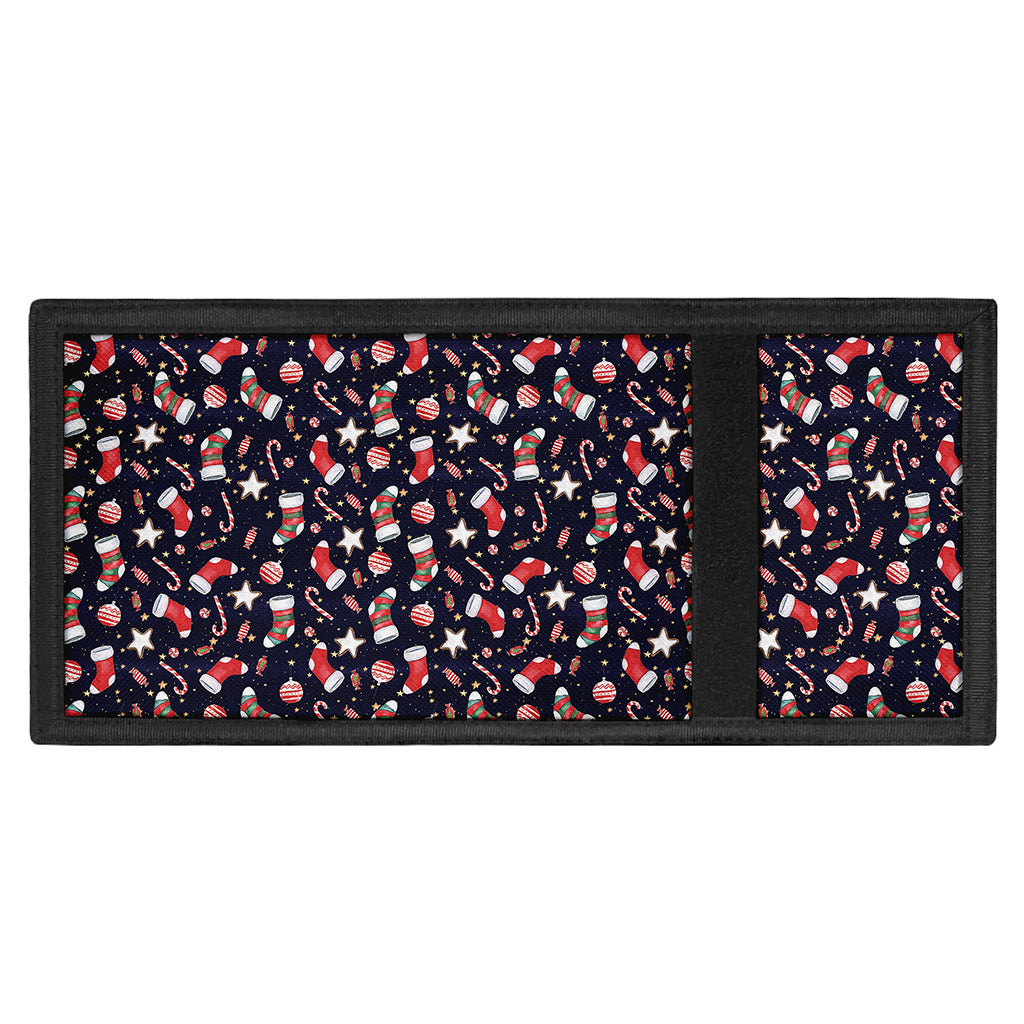 Watercolor Merry Christmas Pattern Print Trifold Wallet