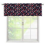 Watercolor Merry Christmas Pattern Print Window Valance