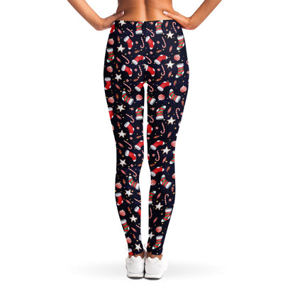 Watercolor Merry Christmas Pattern Print Women's Leggings