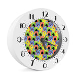 Watercolor Monster Pattern Print Alarm Clock