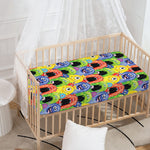 Watercolor Monster Pattern Print Baby Crib Sheet