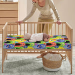 Watercolor Monster Pattern Print Baby Crib Sheet