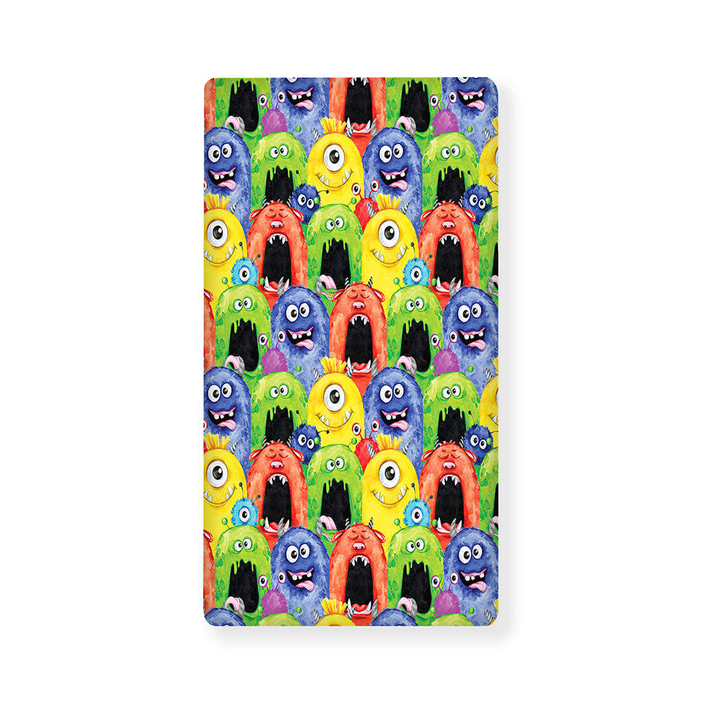 Watercolor Monster Pattern Print Baby Crib Sheet