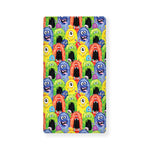 Watercolor Monster Pattern Print Baby Crib Sheet