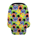 Watercolor Monster Pattern Print Baby Seat Cover