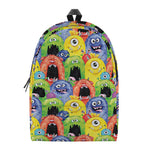 Watercolor Monster Pattern Print Backpack