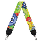 Watercolor Monster Pattern Print Bag Strap