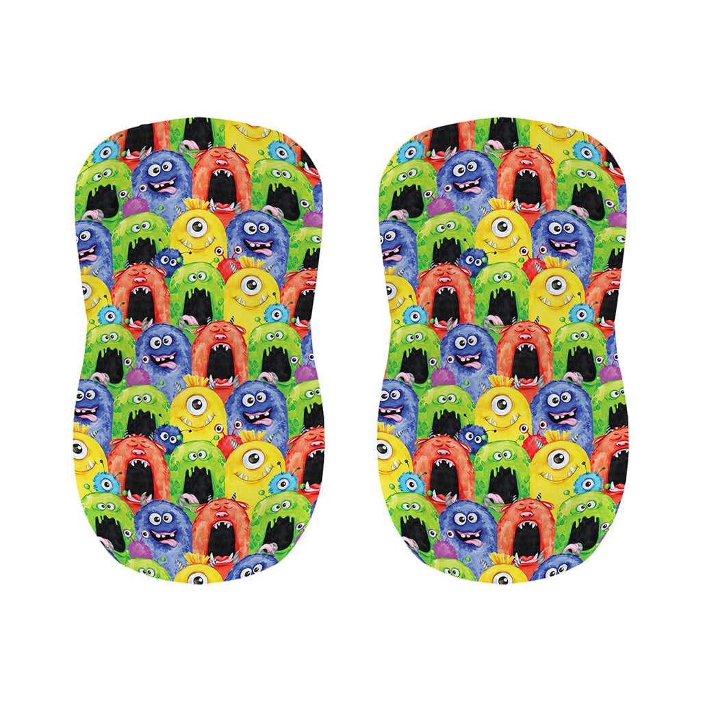 Watercolor Monster Pattern Print Bar Stool Covers