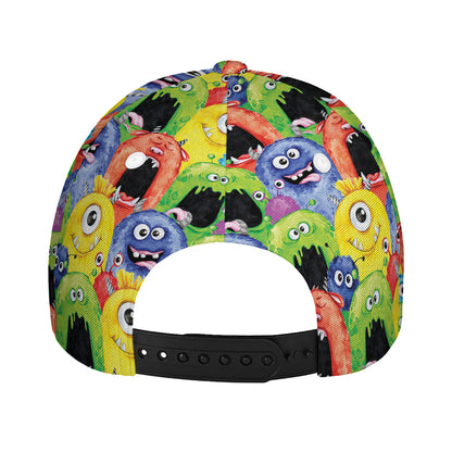 Watercolor Monster Pattern Print Baseball Cap
