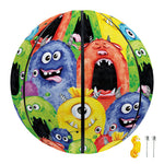 Watercolor Monster Pattern Print Basketball