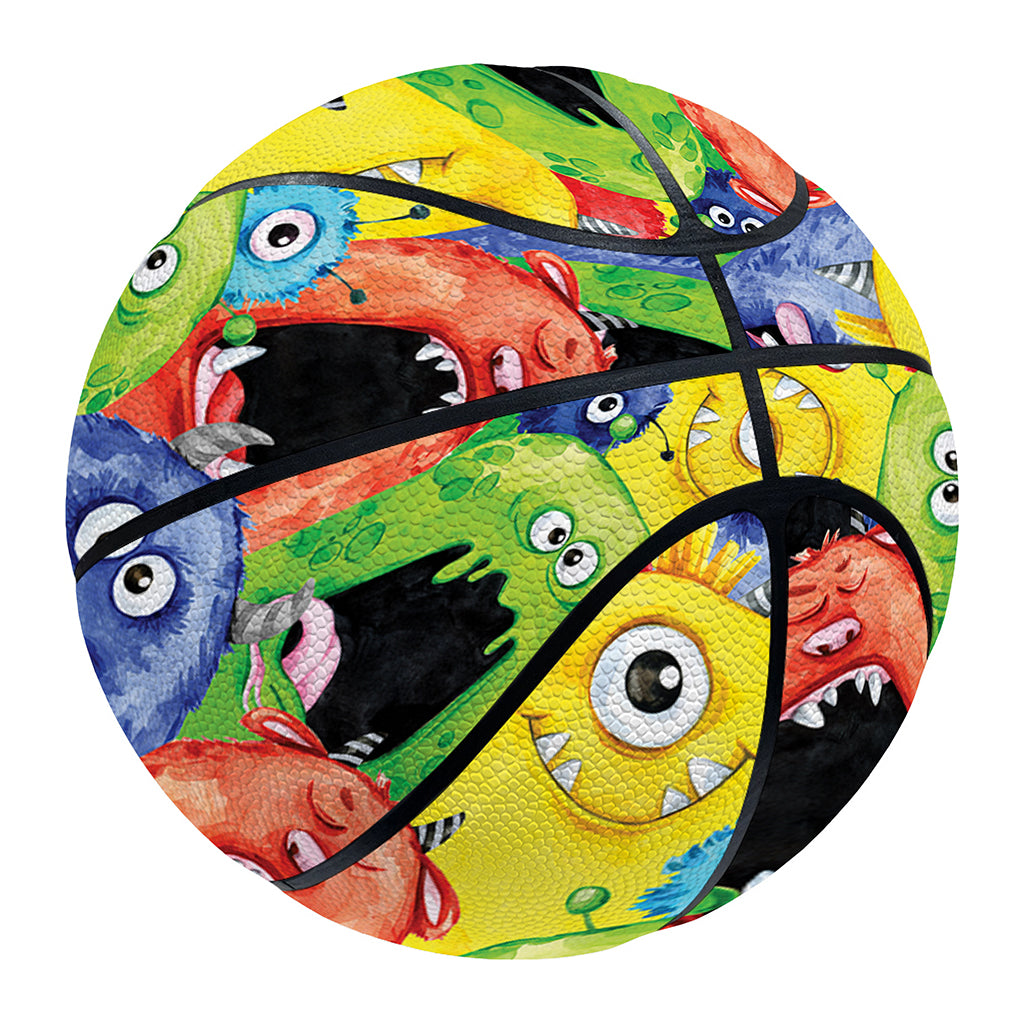 Watercolor Monster Pattern Print Basketball