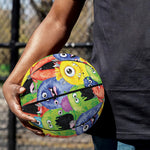 Watercolor Monster Pattern Print Basketball