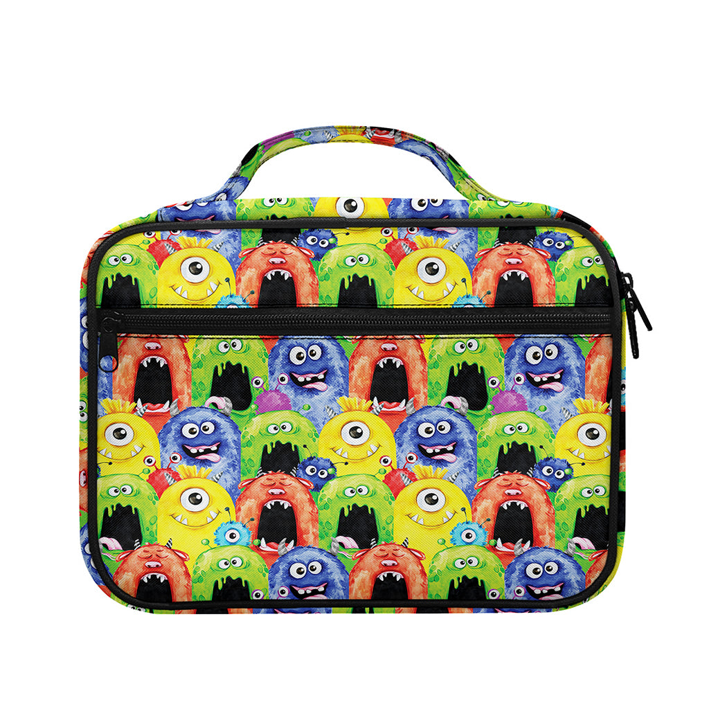 Watercolor Monster Pattern Print Briefcase Bible Bag